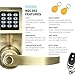 Colosus NDL302 Electronic Digital Keyless Door Lock, Keypad – Smartcode Security, Grant & Control Access for Home, Office (Gold - 4 Key Fobs)