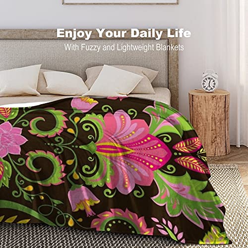 Traditional Style Sofa Bedding Luxury Flannel Blanket Seamless Pattern Throw Blanket Comfort Super Soft Print Throw Blanket For Adults Kids Gift Office,70"×80" #TOP3