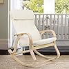 SONGMICS LYY30M LYY30M-Sillón Mecedora, Color Beige, Algodón, 65 x 90 x 98 cm #5