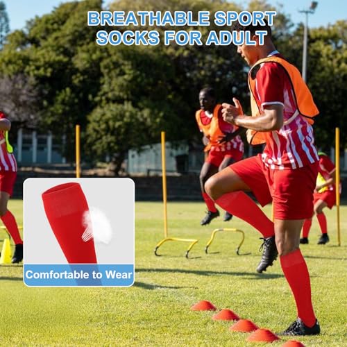 3 Pair Athletic Socks Youth Adult Non-Slip Long Baseball Socks Men Football Sports4