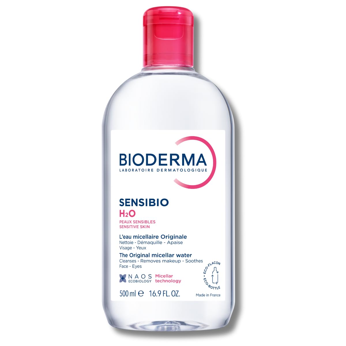 Bioderma - Sensibio - H2O Micellar Water - Makeup Remover Cleanser - Face Cleanser for Sensitive SkinBioderma - Sensibio - H2O Micellar Water - Makeup R…