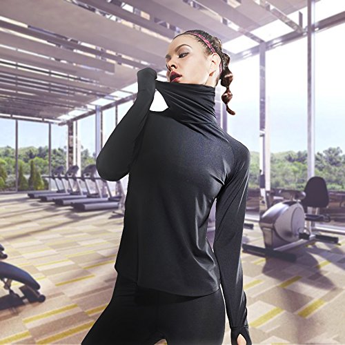 最安値 Angelnews レディース 長袖 Tシャツ レディース ジョギング マラソン ランニング ウェア ランニング長袖シャツ トレーニング スポーツウェア サイクリング エアロビクスウェア ウォーキング ジョギング ジム 上着 吸水速乾 Xl ブラックの価格比較