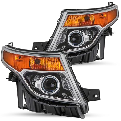JSBOYAT Projector Headlight Assembly Replacement for 2011-2015 Ford Explorer (Pair)