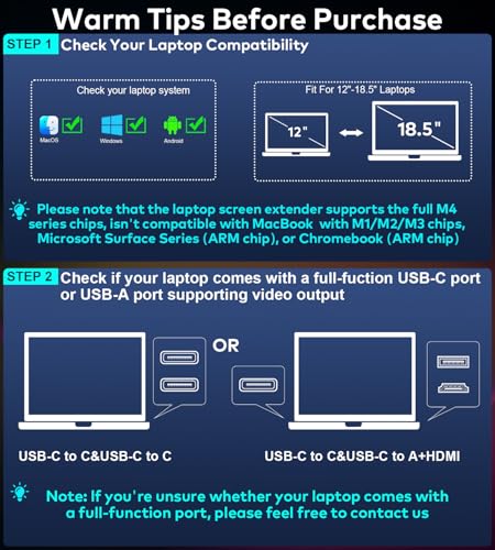 Image of 16 inch Laptop Screen Extender, 1200P FHD Triple Portable Laptop Monitor Extender for 12 inch-18.5 inch Laptops, 16:10 Aspect Ratio Rotation Screen, Compatible with MacOS, Wins, Chrome, Surface