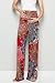 My Bump Women's Maternity Casual Bohemian Damask Palazzo Pants W/Tummy Control (Small,...