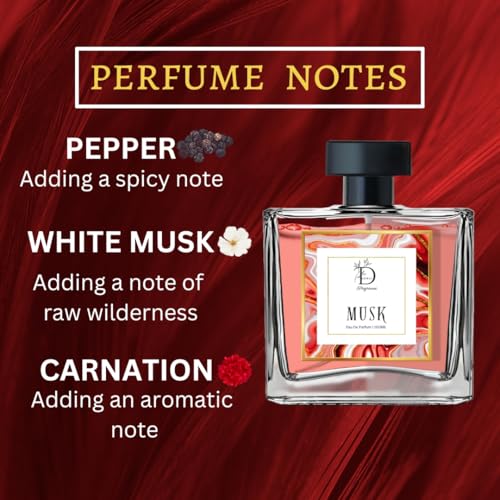 Image of Dionii MUSK Unisex Eau De Parfum Perfume | Long Lasting Musk Fragrance With Carnation & Pepper, 100 ML