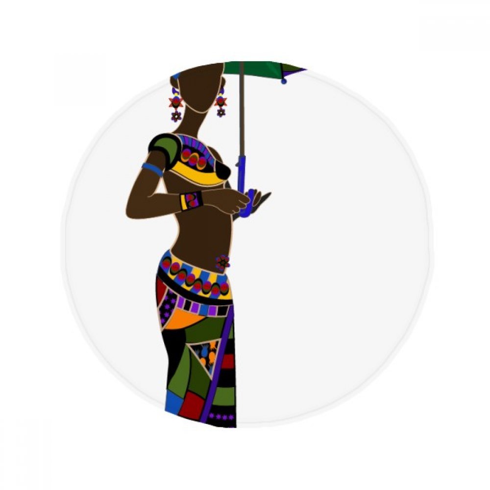 Tapis de sol salon et cuisine antidérapant avec motif femme africaine coloré 50cm