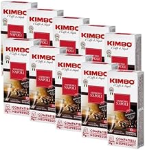 Kimbo 100 Capsule Napoli. Compatibili con Nespresso*. Intensità 10 su 13. Blister da 10 Capsule