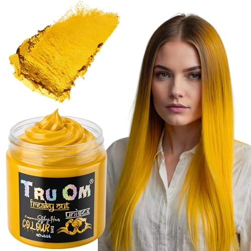 Image of Temporay Hair Color Wax | Metallic Shine | For Men & Women | DIY Instant Hair Color | Temporay Color 1 Day 1 Wash | No Ammonia, Bleach & Damage | Golden - 100 gram