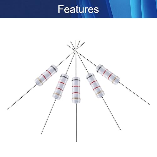 Miniatura 9 de Jutagoss 30 piezas de resistencia de 5.6 K ohmios 3 W 5 % de tolerancia, película de óxido de metal resistente al fuego, plomo axial para reparación