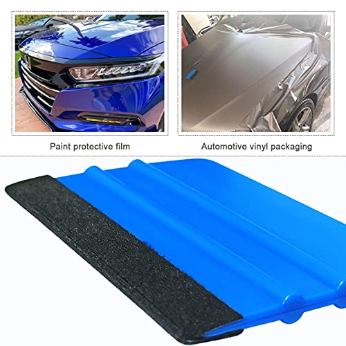 2 Pieces Wallpaper Smoothing Tool, Vehicle Vinyl Felt Squeegee Window Tint Film Tool for Peel and Stick Wallpaper (blue) - Image 3
