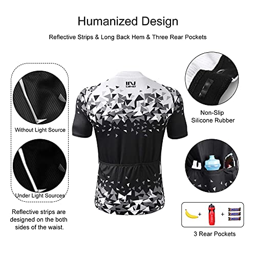 INBIKE Ropa Ciclismo Hombre Verano Trajes de Ciclismo Equipacion Bicicleta Maillot MTB+ Culote Bicicleta 3D Badana Gel(XXL) - imagen 3