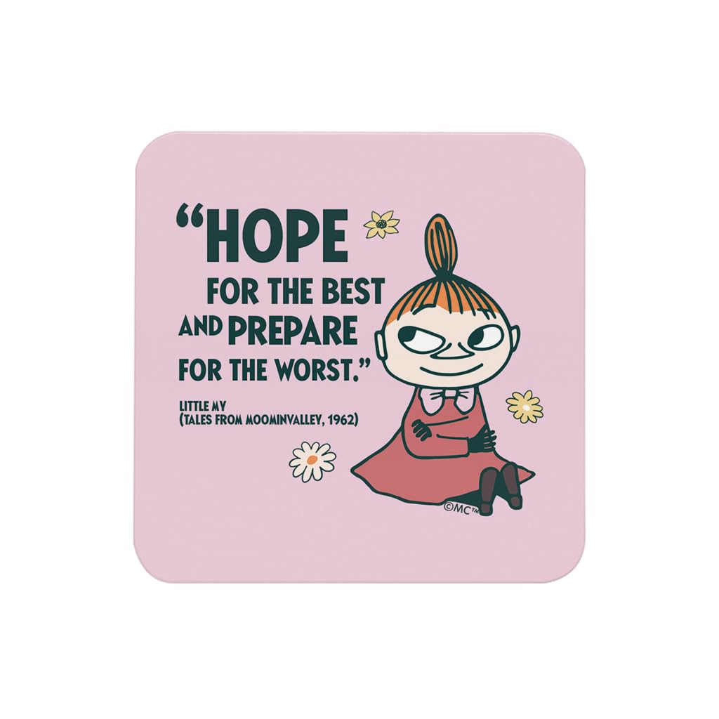 Moomin Hope Tales From Moominvalley Little My Quote Wooden Single Coaster