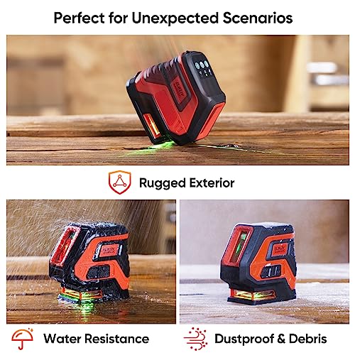Elikliv CP4B001 Laser Level, Elikliv Self Leveling Laser Level With 2 Plumb Dots Laser Tool thumb #4