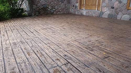 Weatherwood Plank Concrete Stamp Set By Walttools | Realistic Hardwood Slabs, Sturdy Polyurethane Texturing Mats, Decorative Lumber Detail (11 Piece) #TOP1