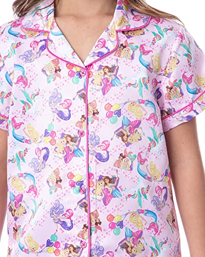 Intimo Mattel Girls' Barbie Fantasy Mermaid Princess Sleep Pajama Set Shorts3