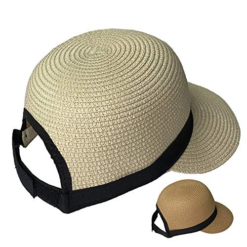 Casquette Baseball En Paille Été – Chapeau Visière Sport Décontracté Protection Soleil Plage Et Rando, Tour De Tête 56-58 Cm