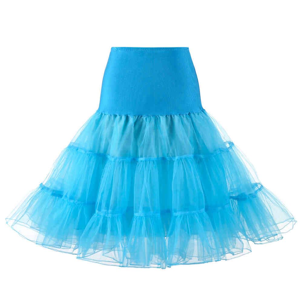 WOWBRIDAL Women's Vintage 50s Rockabilly Petticoat 25.59" Length Tutu Underskirt