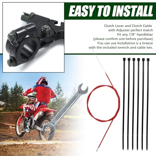 Image of 7 /8 inch 22mm Left & Right Brake Handle Levers and 61in Mini Bike Brake Cable fit for Coleman CT100U CC100X Baja Doodle Bug DB30 Motovox MBX10 MBX11 Monster Moto MMB80 97cc 98cc Powersport Parts