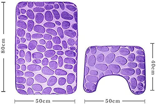 TOPCHANCES 2 Stück rutschfeste Ständer Badematten Set atmungsaktivem Memory-Schaum Bad-Teppiche angenehm weiches Wasser… – Bild 3