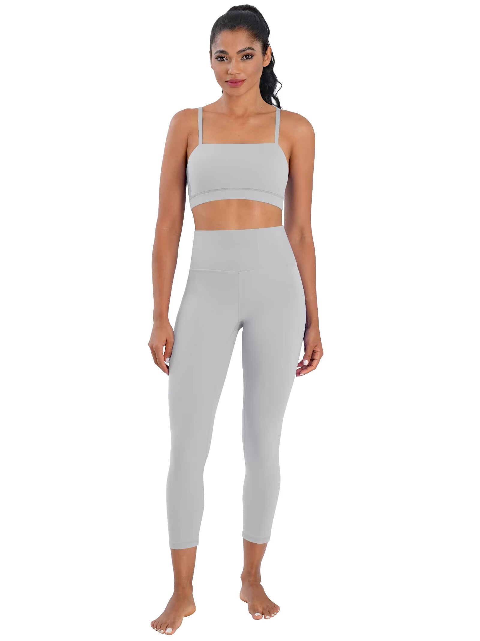 Sunzel Sunzfly Capri Leggings pour Femmes, Pantalon de Yoga à Taille Haute 21"