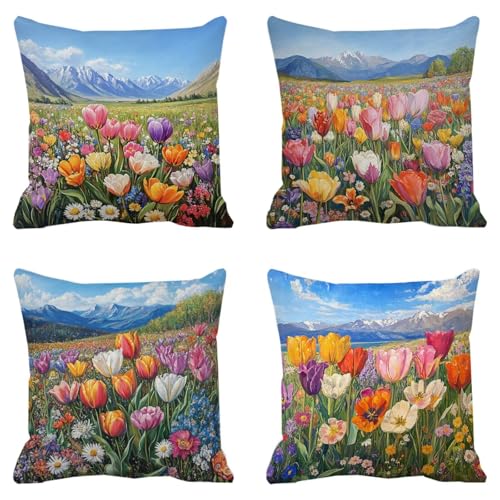 Coussins canapé extérieur imperméable 35x35 fermeture éclair