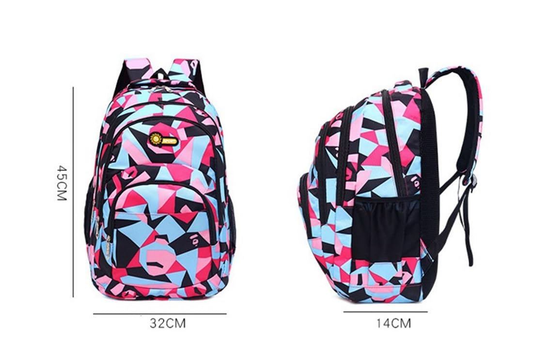Junior High School Rucksäcke for Mädchen Grundschulkinder Schultasche Mochila Hochwertige Schultaschen mit großer Kapazität for Kinder Jungen (Color : Black)