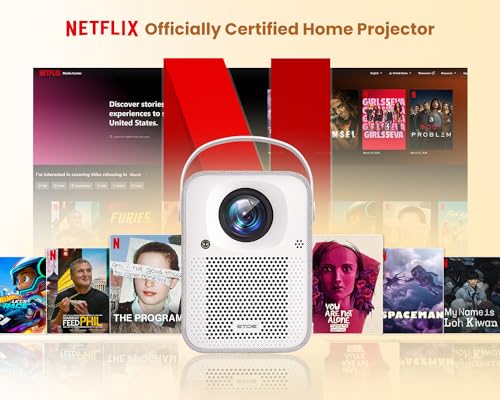 【Auto Focus】ETOE Seal Android TV 11.0 Projector, 4K Supported Mini Projector, Video Projector with ESPN, Prime Video, YouTube, 5G Wi-Fi & Bluetooth, Compatible with iOS/Android/Windows/USB/HDMI - Image 6
