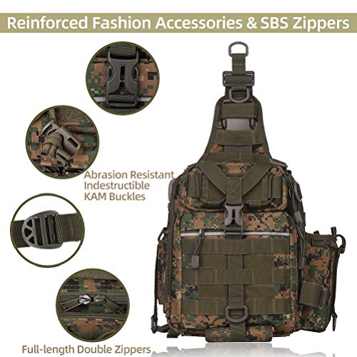 Blisswill Angelrucksack, große Angeltasche, für draußen, wasserabweisender Angelrucksack mit Rutenhalter… – Bild 3