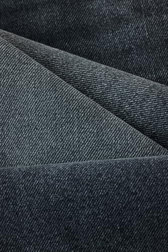 Image of SNITCH Men Casual Jeans | Relaxed Fit Straight Leg Washed Pattern & Drawstring Closure | 100% Cotton Denim Fabric for All Day Comfort & Everyday Wear