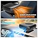 Car Heater, Portable Electronic Auto Fan Heater 12V 200W 2 in 1 Heating/Cooling Function Fast Heating Car Defrost Defogger, Black
