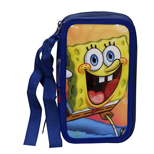 Bob Esponja EP 313 Plumier Pisos con Material Escolar