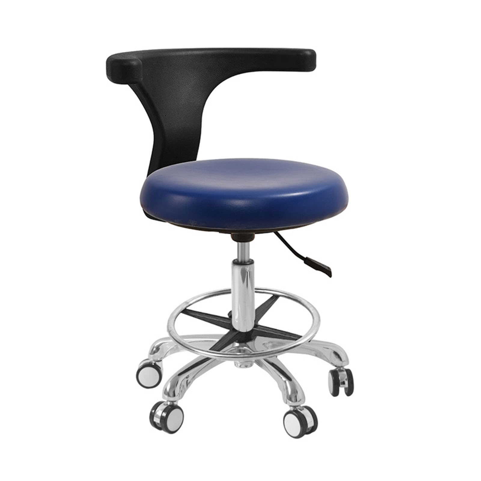 360° Rotation Dental Hocker, Höhenverstellbarer Arzt Hocker mit Rückenlehne für Zahnärzte, Assistenten & Salon-Profis