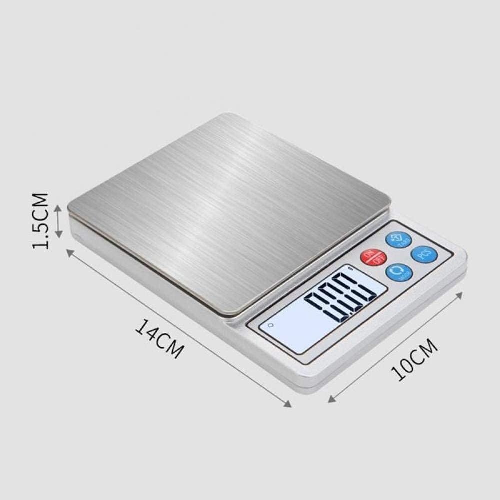 Wagi kuchenne do jedzenia waga kuchenna 600G 1/3Kg wagi elektroniczne kieszonkowe wagi cyfrowe biżuteria wagi kuchenne do jedzenia (Color : Nero, Size : 1kg/0.1g)