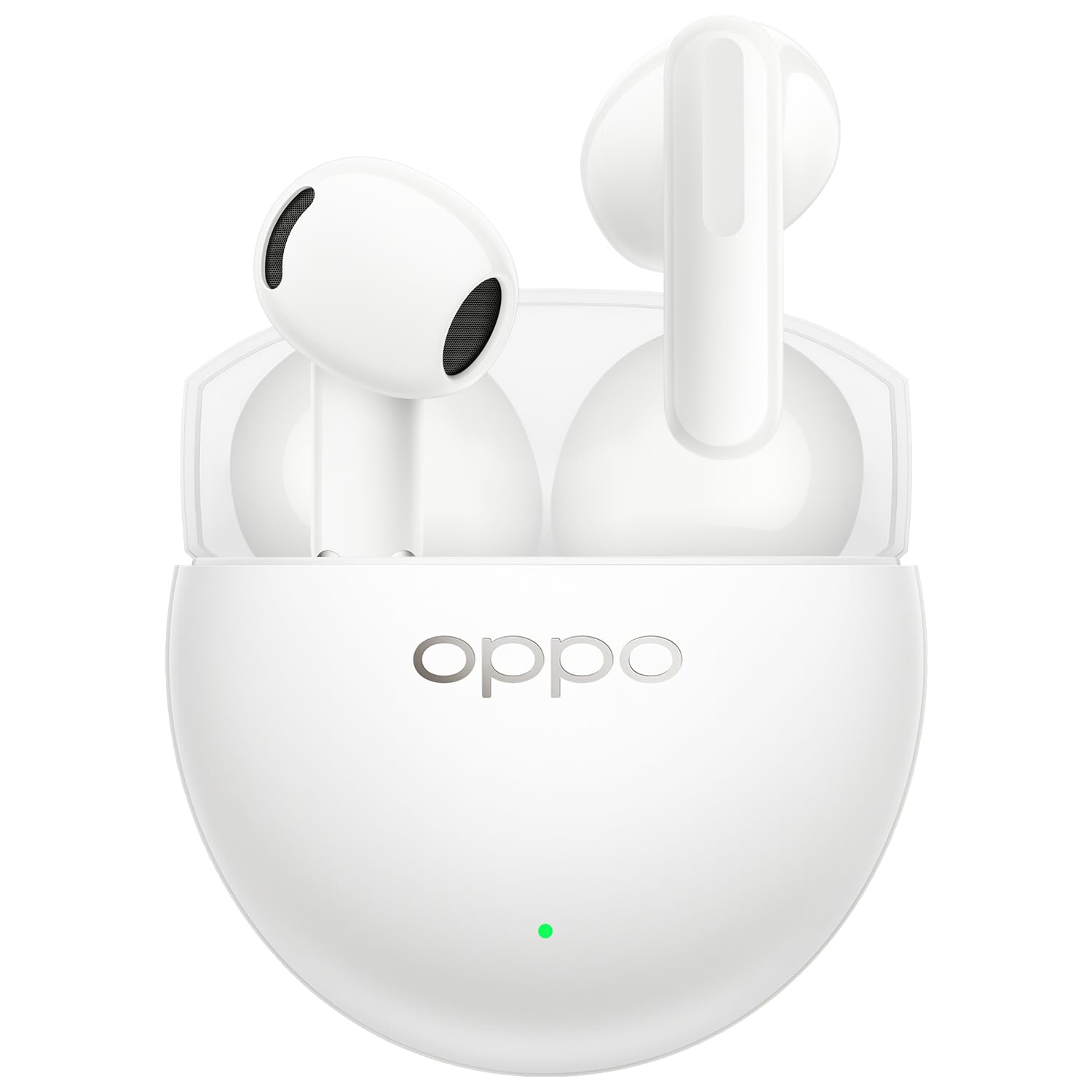 OPPO Enco Air5s Auricolari wireless semi-in-ear con cancellazione rumore adattiva, tre microfoni per chiamate IA nitide, Bluetooth 6.0, autonomia totale 48 ore con custodia ricarica, Lunar White