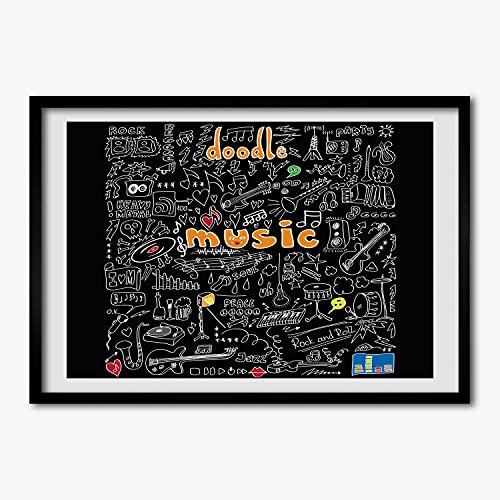 Cadre en Bois Décoratif Tulup 70x50 Peinture Musique Rigide et Élégant