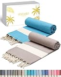 Hamamtuch Soltako XXL Fouta Strandtuch Handtuch aus Baumwolle