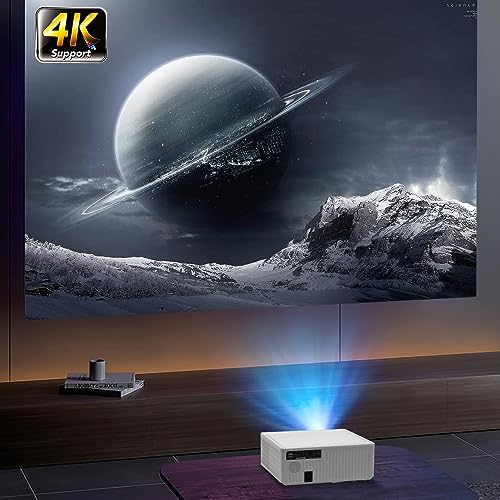 Image of AUN MovieTime 1440p QHD Native Resolution Projector for Home 4K 60fps, 1st Android 12, 10000Lumen (800 ANSI) 5G WiFi BT, Inbuilt Net - Flix PrimeVideo Hotstar 10W Speaker HDMI USB 300 inch Max Display