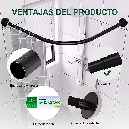 Opiniones de Cortinero para Baño en Escuadra Walmart de esta semana. 24 Cortinero para Baño en Escuadra Walmart marca POGEPE (3)