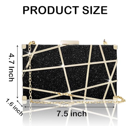 Image of Farcauo Evening Bag Small Clutch Purses Leopard Purse Formal Wedding Handbag for Women Fashion Crossbody Bags With Chain