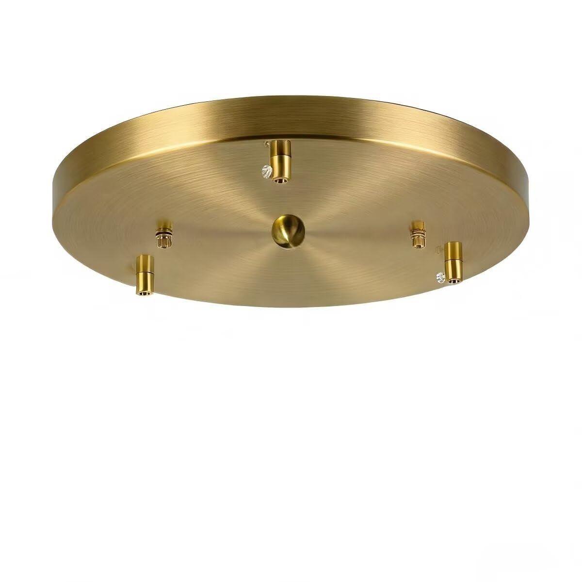 3 Loch Baldachin Lampen Gold, 35cm Rund Deckenbaldachin, Metall Lampenabdeckung, Kabelabdeckung Deckenrosette Decke Lampenschirm, Deckendose Lampenbaldachin Kit für Hängeleuchte Deckenleuchte