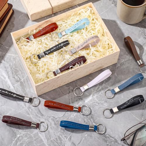 Image of Nosiny 30 Pcs Keychain Appreciation Gift Bulk Back to School Teacher Employee Coworker Inspirational Thank You for Office