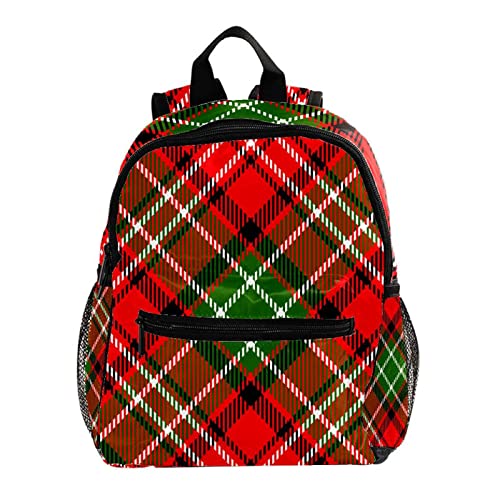 Sac à dos pour garçons et filles bleu marine à carreaux 30,5 cm
