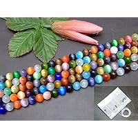 猫目石様　オーダー対応 Amazon | g3-1913M 10mm AA 濃水色キャッツアイ 猫目石 1連37cm