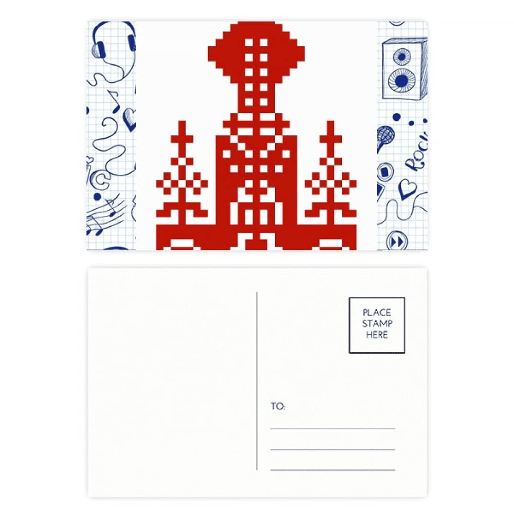 DIYthinker Russia Building Mosaic Country Elements Music Postcard Set Thanks Card Mailing Side 20pcs