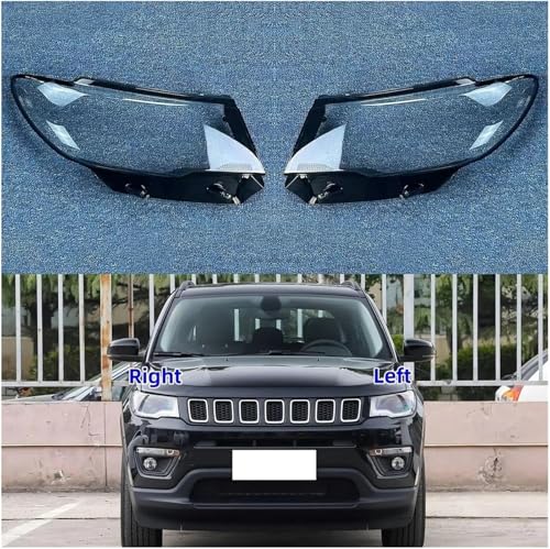 Cache phares transparent pour Jeep Compass 2017-2019 côté gauche - 2