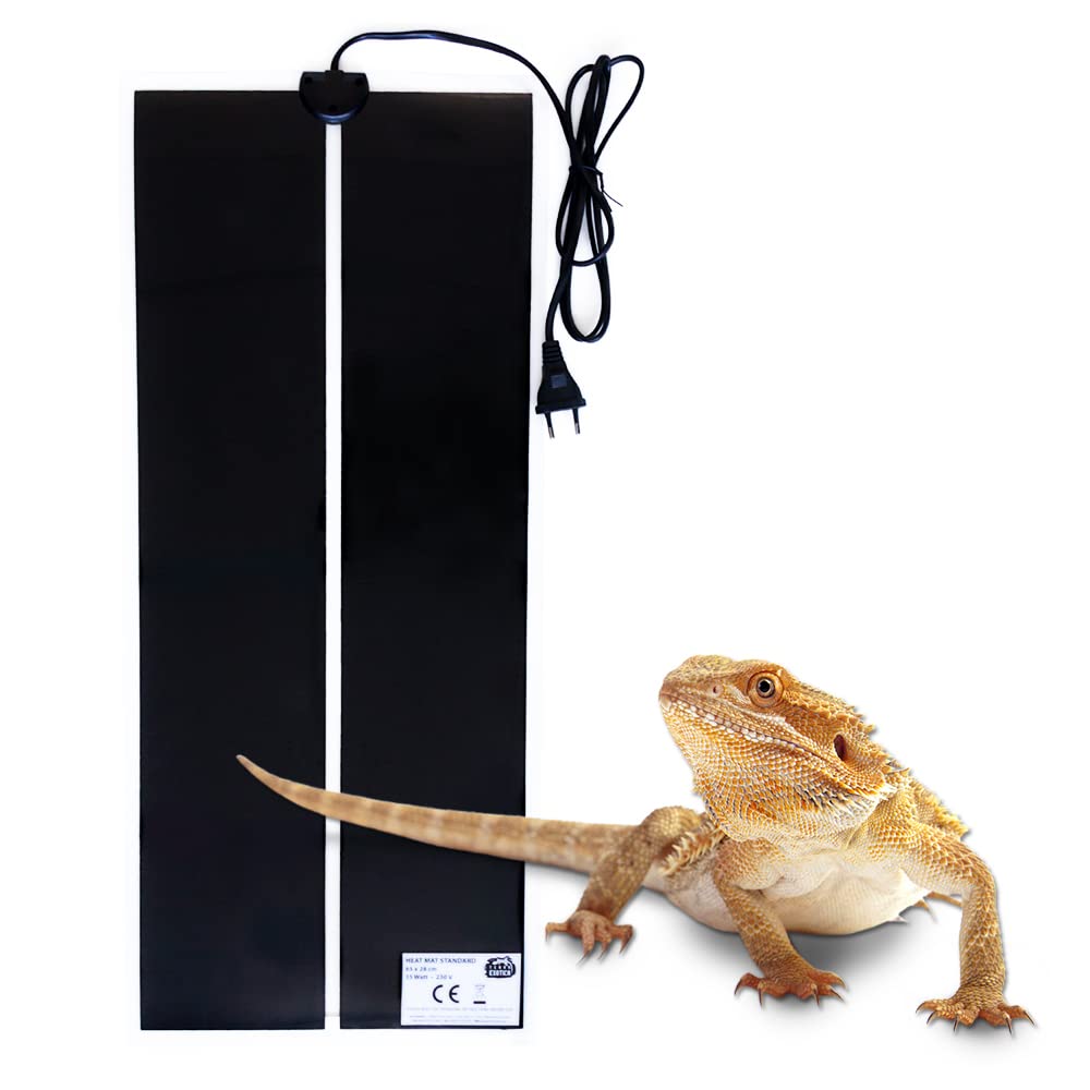 Terra Exotica Terrarium Heizmatte Standard - 5W, 7W, 14W, 20W, 28W, 35W, 45W - Wärmematte fü Terrarien (35 Watt - 65 x 28 cm)