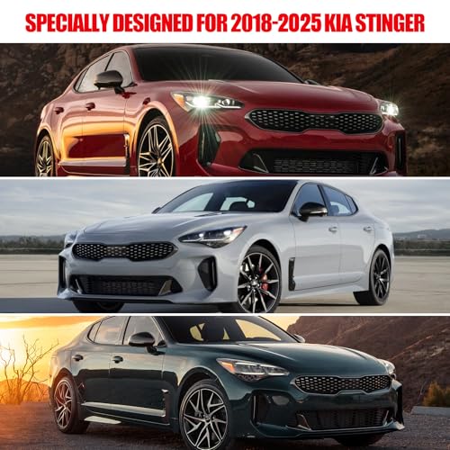 Image of Car Covers Waterproof All Weather Replace for 2018-2025 Kia Stinger, 6 Layers Custom-Fit Outdoor Full Car Covers with Zipper Door for Snow Rain Dust Hail Protection (Stinger)
