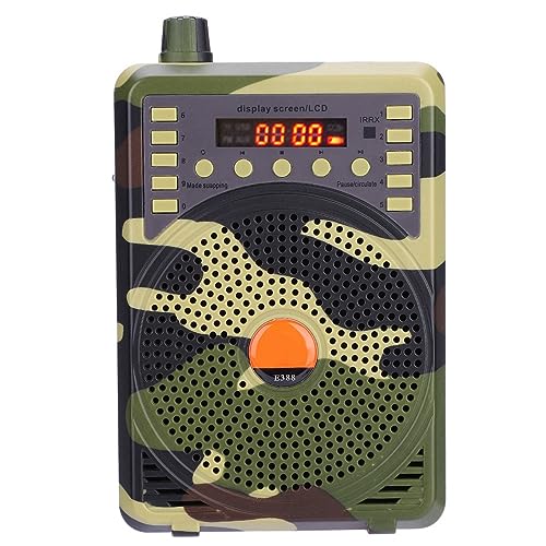 Tbest Llamador de pájaros electrónico portátil, altavoz de caza al aire libre, llamadas de señuelo de caza, altavoz MP3, juego de mando a distancia (enchufe de la UE)