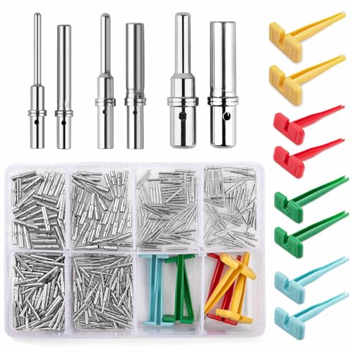 JRready 188PCS Deutsch Connector Pin & Socket Kit Barrel-Style Solid Terminals Size 12/16/20 1222 AWG with Pin Removal Tool for DT/DTM/DTP/DTHD/HD Series